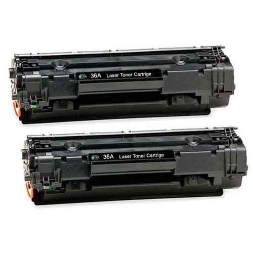 HP 36A CB436AF Twin Pack Black LaserJet Toner Cartridge price in hyderabad, telangana, nellore, vizag, bangalore