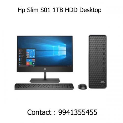 Hp Slim S01 1TB HDD Desktop price in hyderabad, telangana, nellore, vizag, bangalore