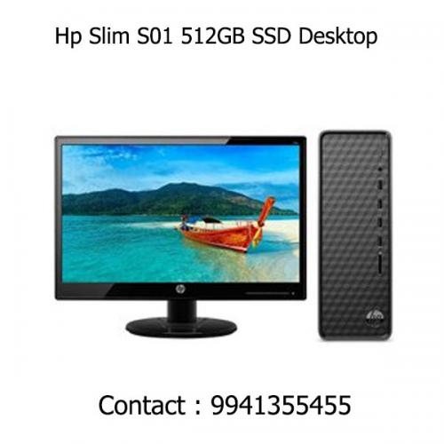 Hp Slim S01 512GB SSD Desktop price in hyderabad, telangana, nellore, vizag, bangalore